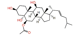 (22E)-24-nor-6b-Acetoxycholest-22-en-3b,5a,11b-triol